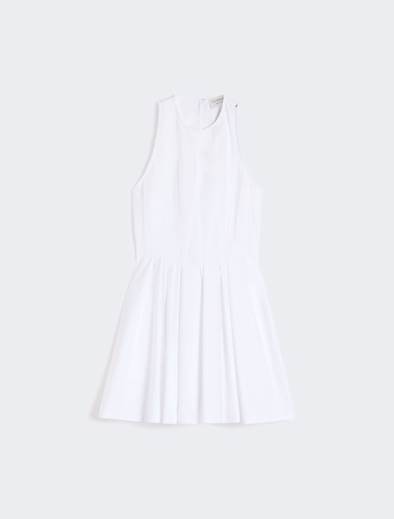 Short sleeveless pure cotton dress - OPTICAL WHITE - Sportmax - 6