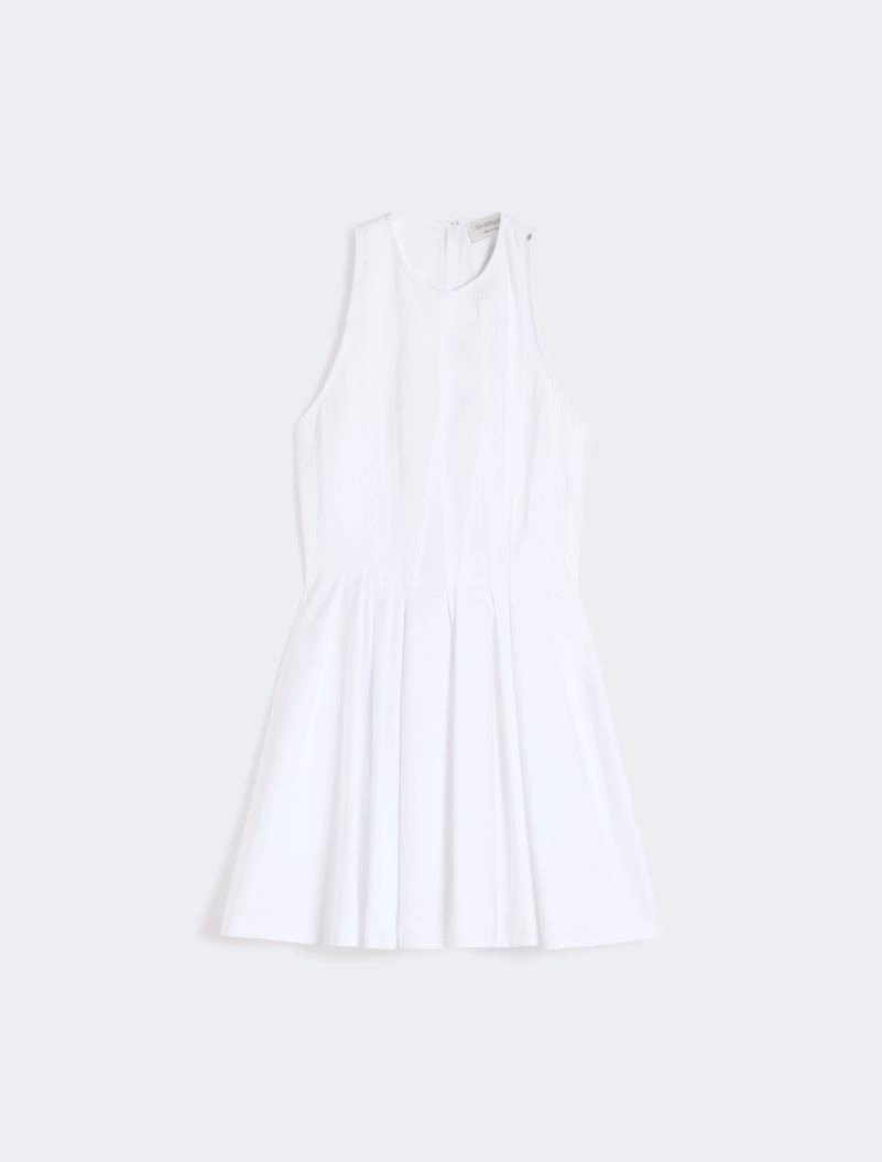 Short sleeveless pure cotton dress - OPTICAL WHITE - Sportmax - 6