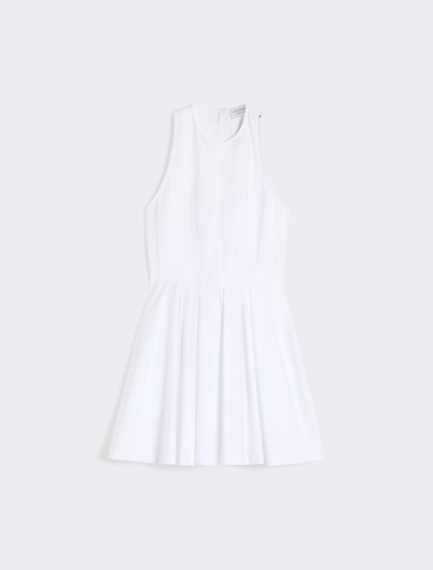 Short sleeveless pure cotton dress - OPTICAL WHITE - Sportmax