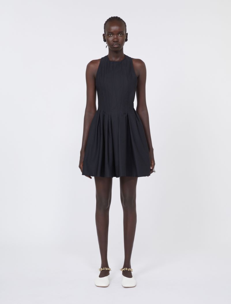 Short sleeveless pure cotton dress - BLACK - Sportmax - 2