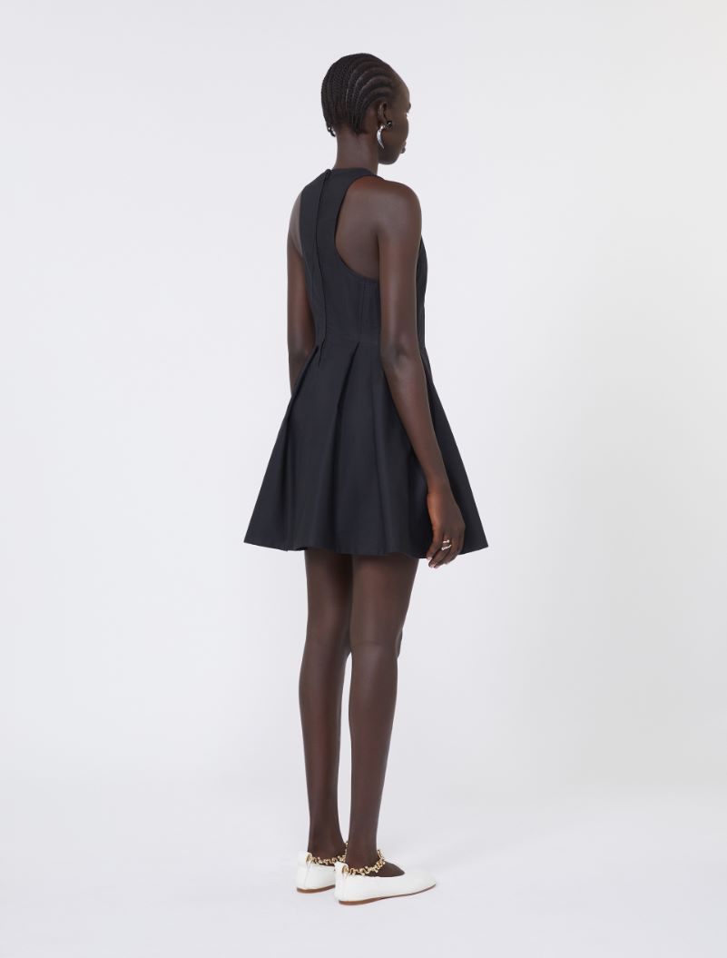 Short sleeveless pure cotton dress - BLACK - Sportmax - 3