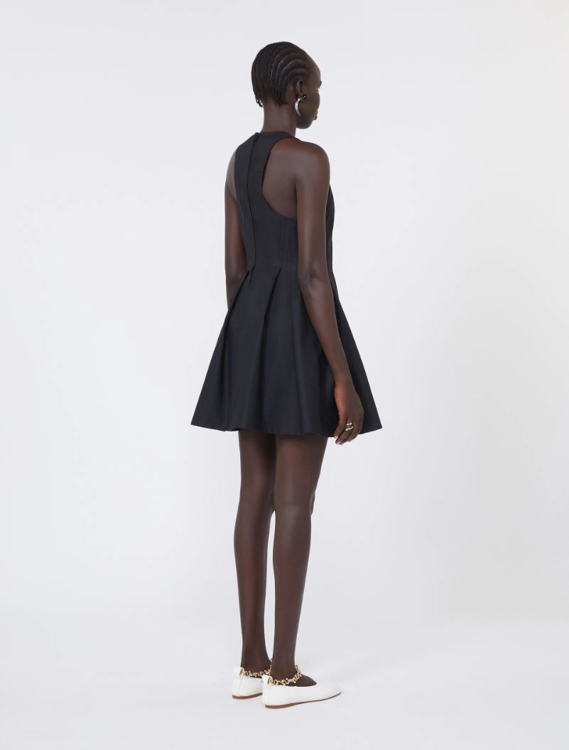 Short sleeveless pure cotton dress - BLACK - Sportmax - 3