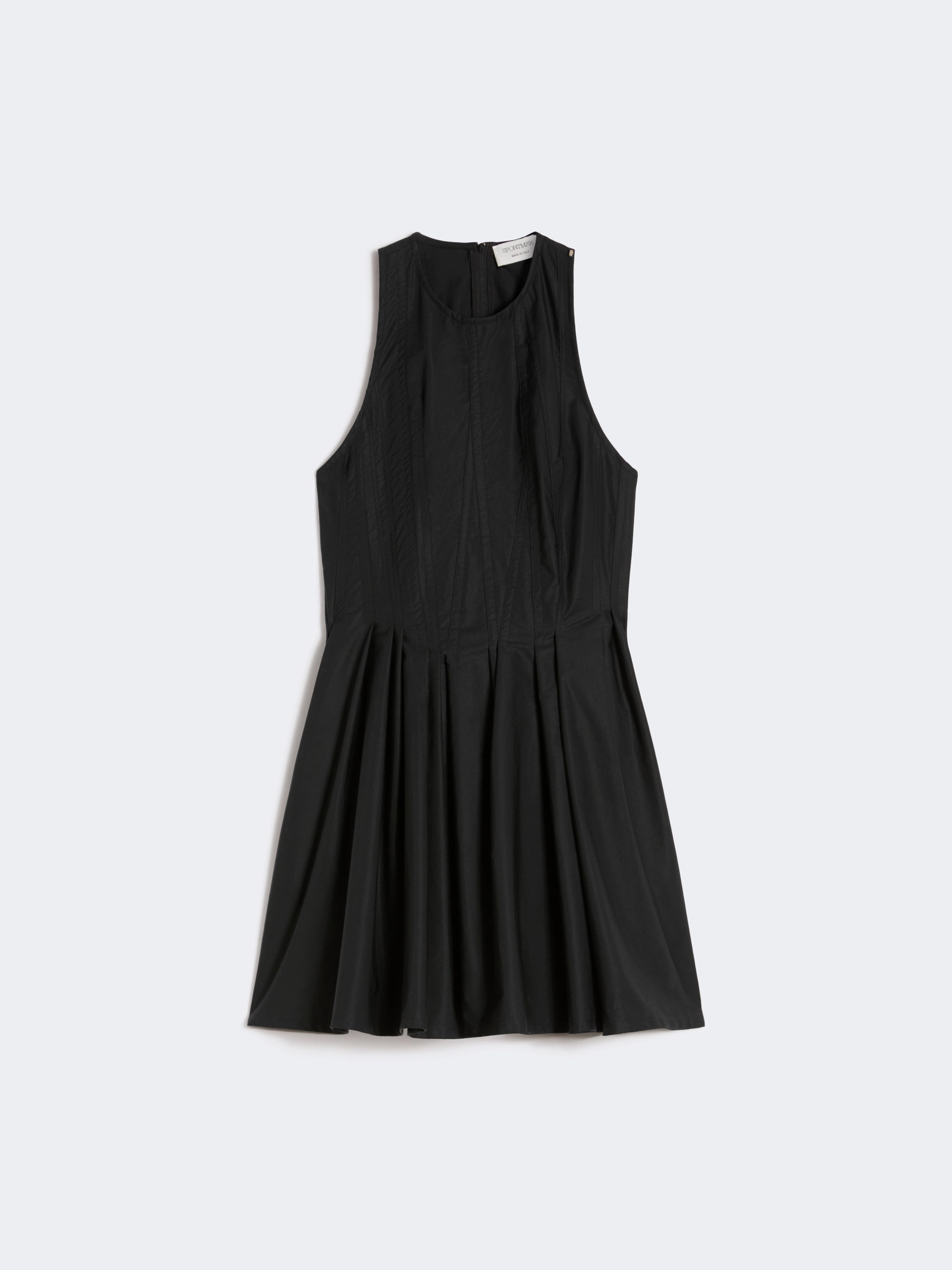 Short sleeveless pure cotton dress - BLACK - Sportmax - 5
