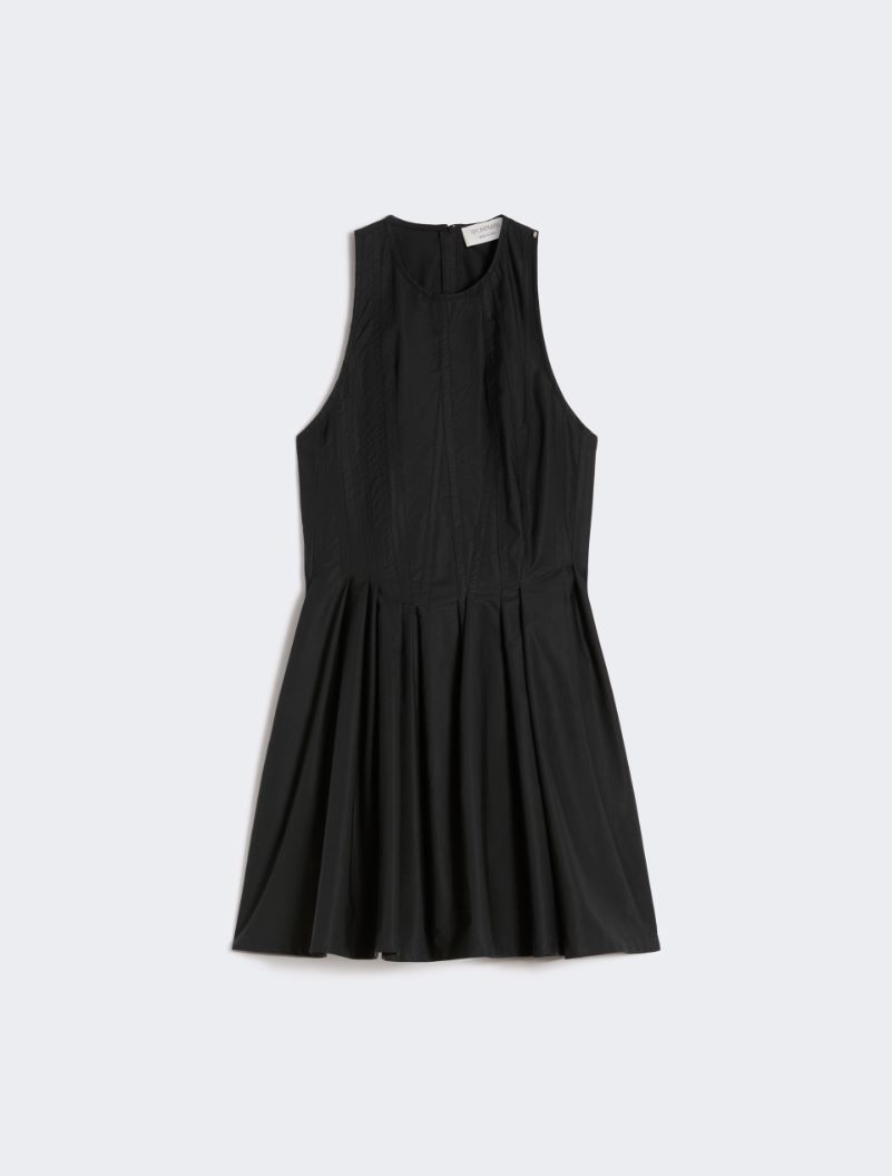 Short sleeveless pure cotton dress - BLACK - Sportmax - 6