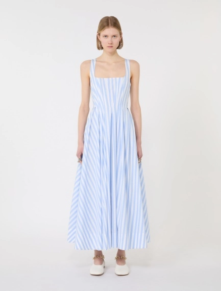 Long cotton poplin dress - LIGHT BLUE - Sportmax - 2