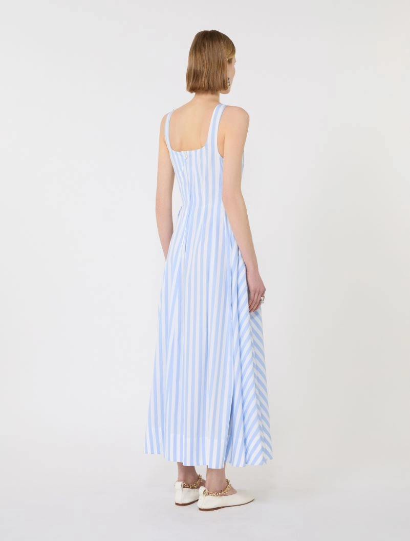 Long cotton poplin dress - LIGHT BLUE - Sportmax - 3