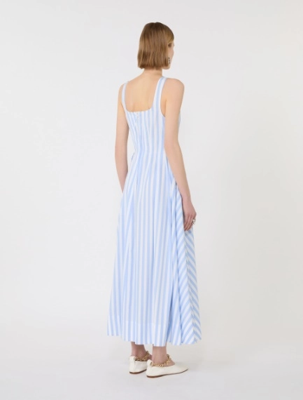 Long cotton poplin dress - LIGHT BLUE - Sportmax - 3