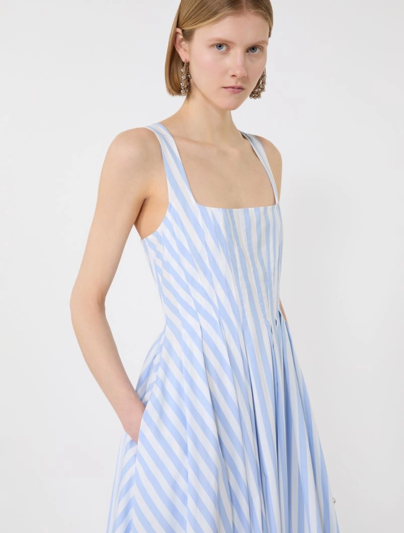 Long cotton poplin dress - LIGHT BLUE - Sportmax - 4