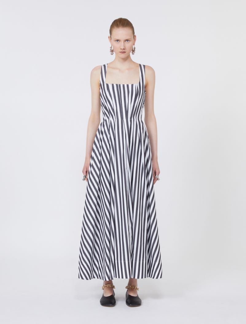 Long cotton poplin dress - BLACK - Sportmax - 2