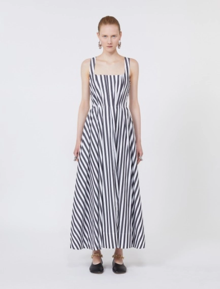 Long cotton poplin dress - BLACK - Sportmax - 2