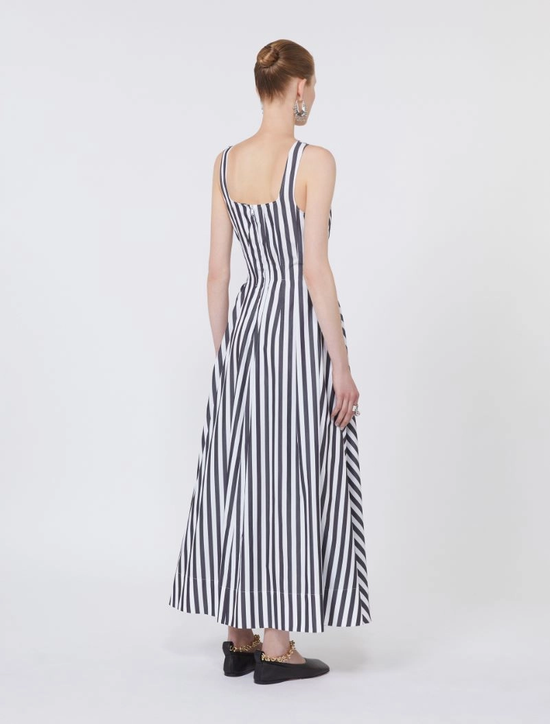 Abito lungo in popeline di cotone - NERO - Sportmax - 3