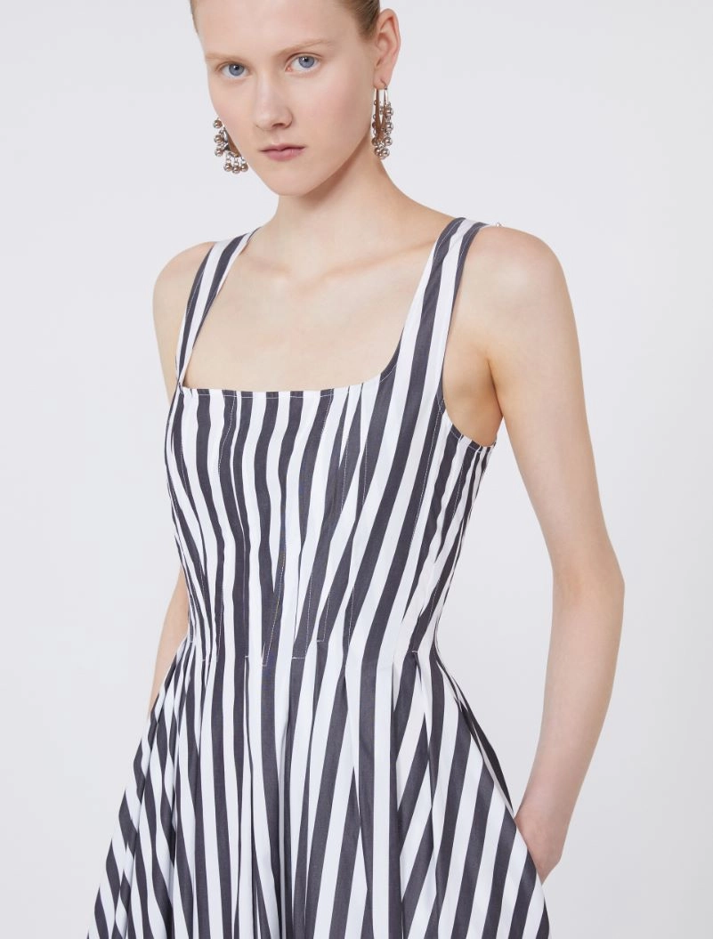 Abito lungo in popeline di cotone - NERO - Sportmax - 4