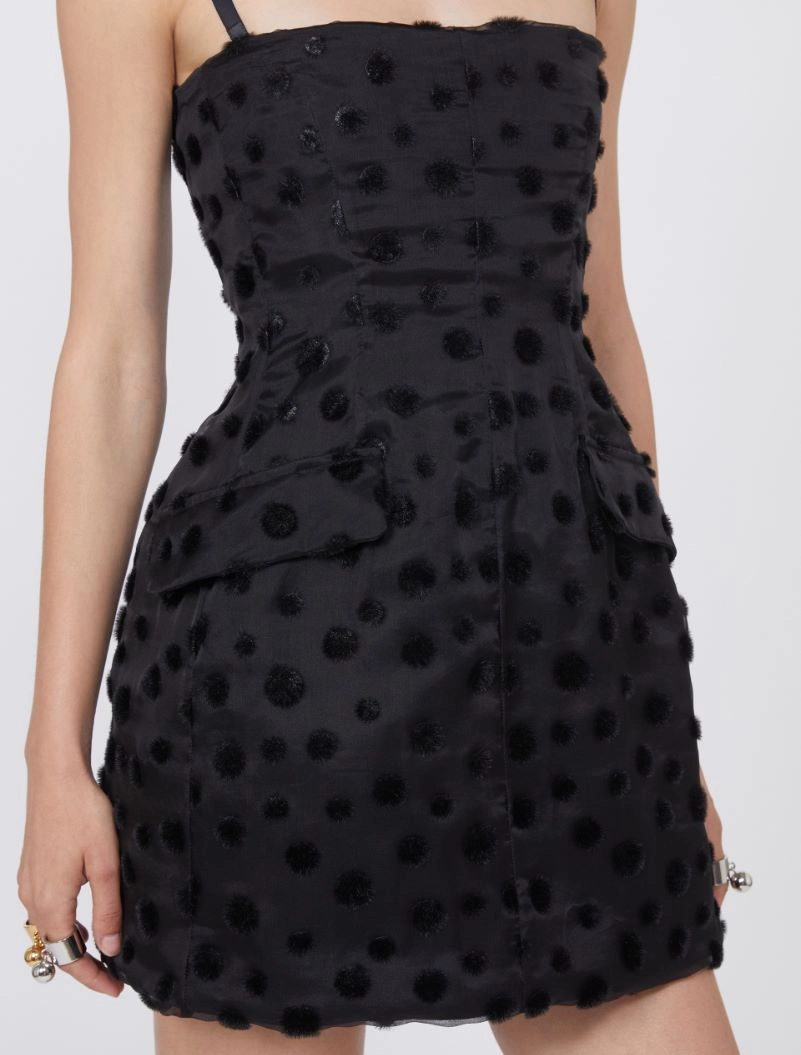 Silk organza hourglass dress - BLACK - Sportmax - 4