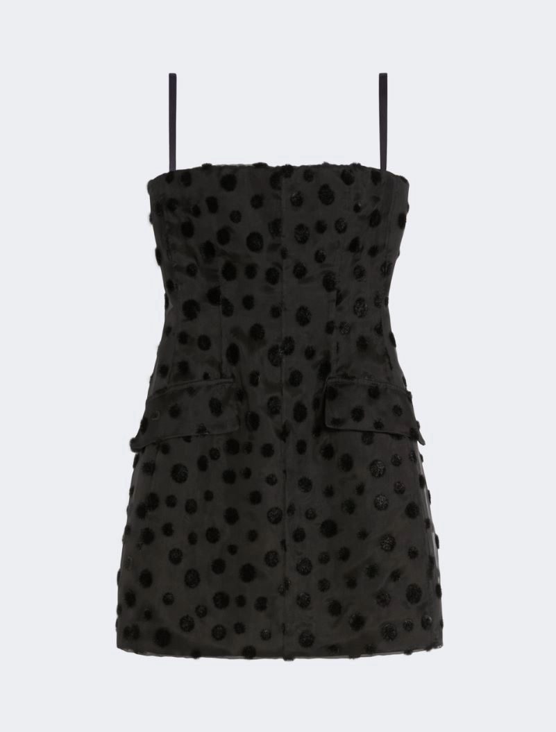 Silk organza hourglass dress - BLACK - Sportmax - 6