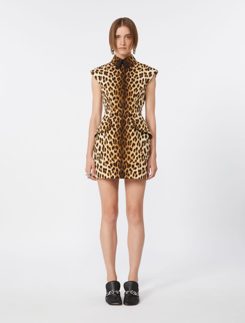 Sleeveless hourglass dress in cotton - CAMEL - Sportmax - 2