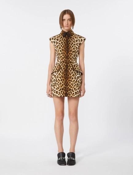 Sleeveless hourglass dress in cotton - CAMEL - Sportmax - 2