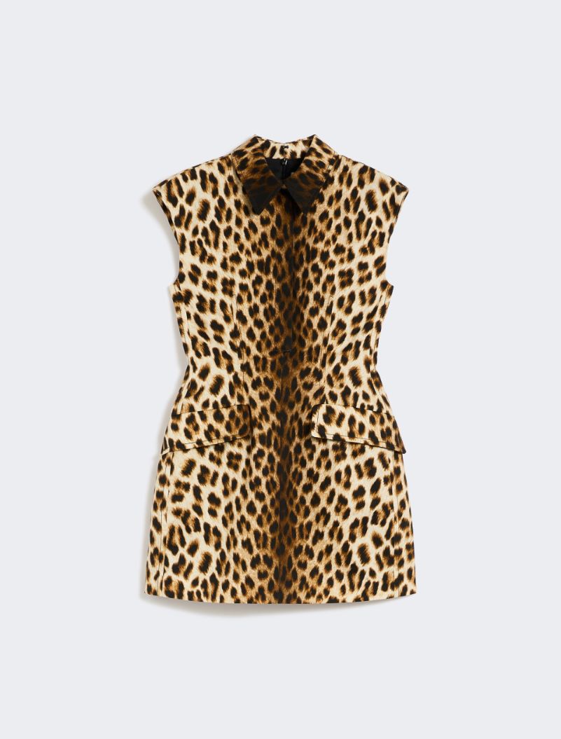 Sleeveless hourglass dress in cotton - CAMEL - Sportmax - 7