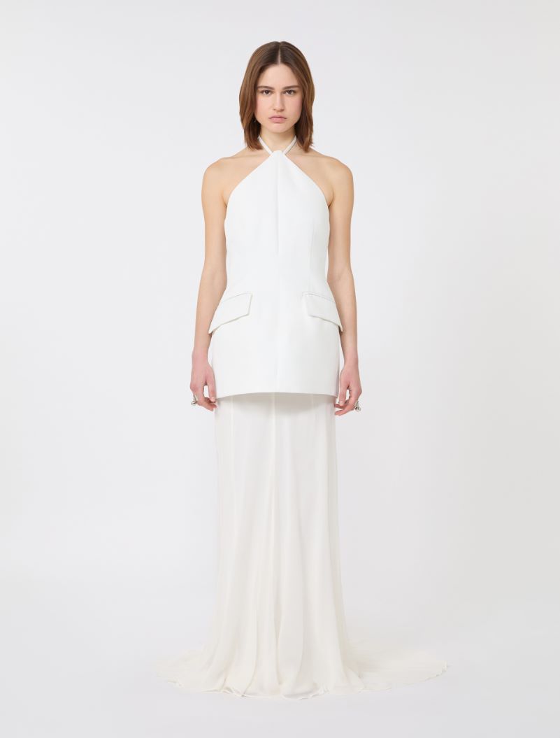 Bi-material dress - WHITE - Sportmax - 2