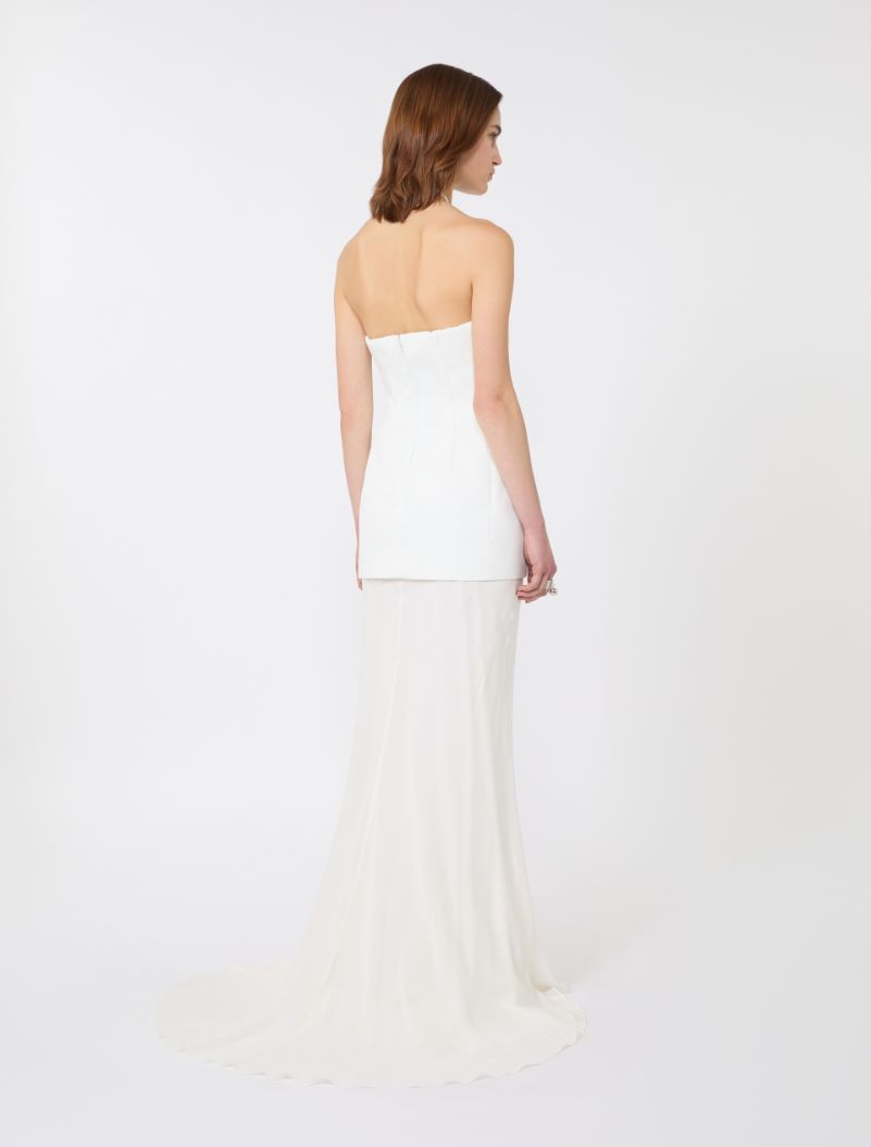 Bi-material dress - WHITE - Sportmax - 3
