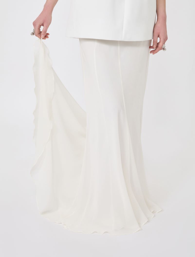 Bi-material dress - WHITE - Sportmax - 5