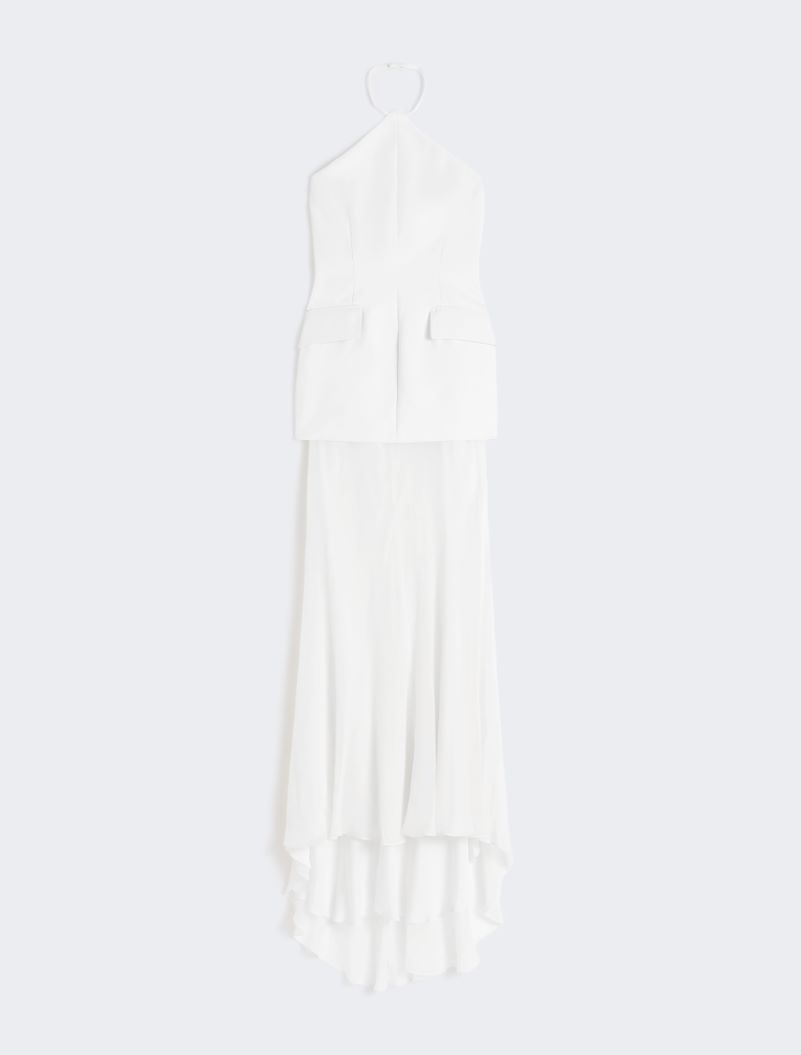 Bi-material dress - WHITE - Sportmax - 7