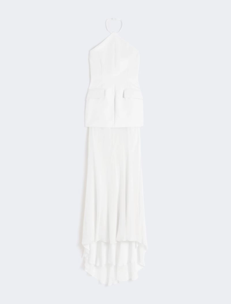 Bi-material dress - WHITE - Sportmax - 7