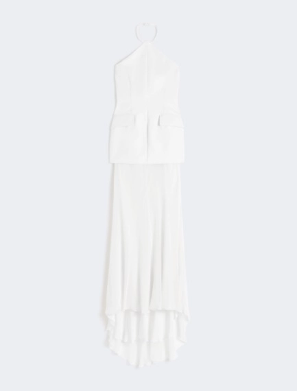 Bi-material dress - WHITE - Sportmax - 7