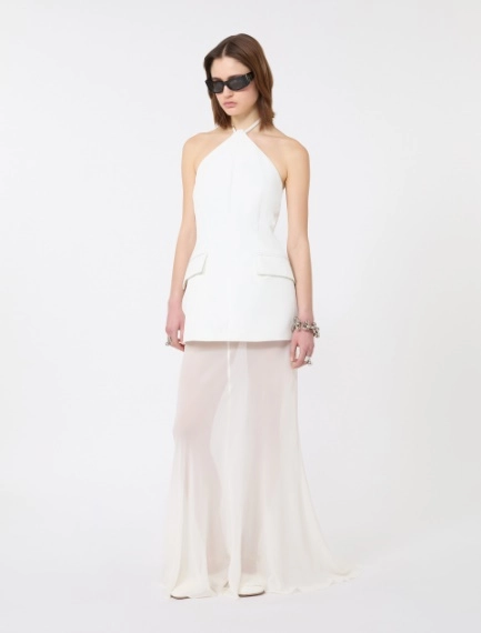 Abito con doppio materiale - BIANCO - Sportmax