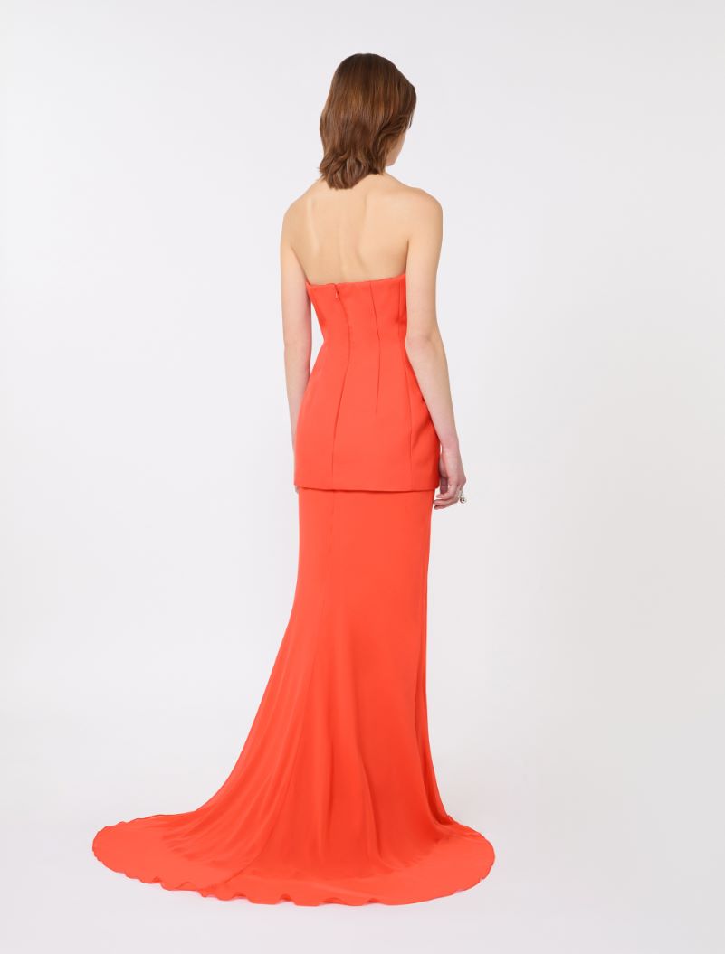 Bi-material dress - ORANGE - Sportmax - 3