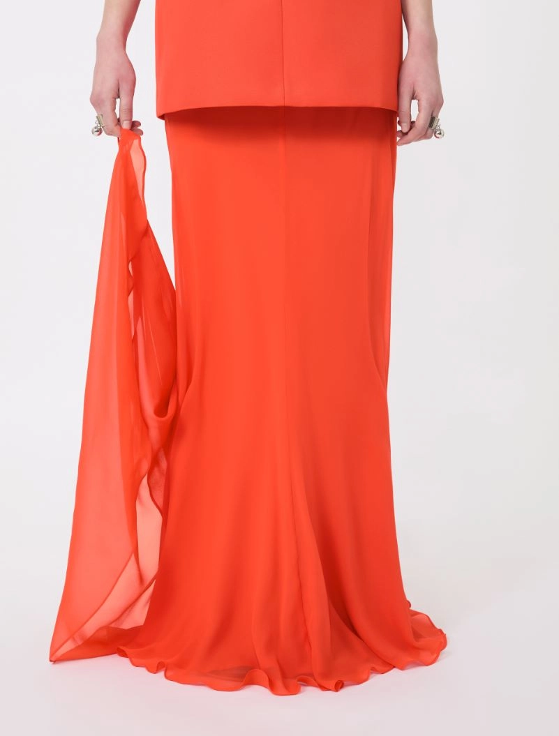 Bi-material dress - ORANGE - Sportmax - 4