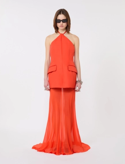 Abito con doppio materiale - ARANCIO - Sportmax