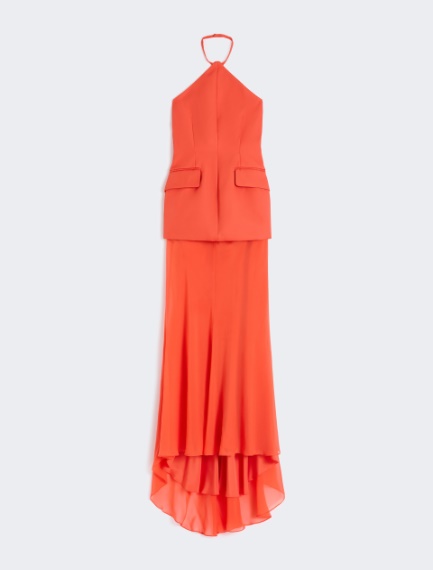 Bi-material dress - ORANGE - Sportmax