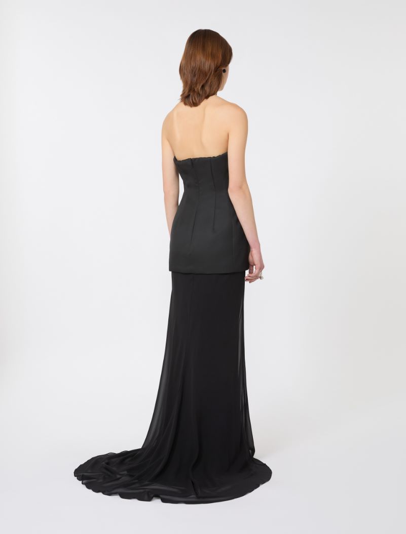 Bi-material dress - BLACK - Sportmax - 3