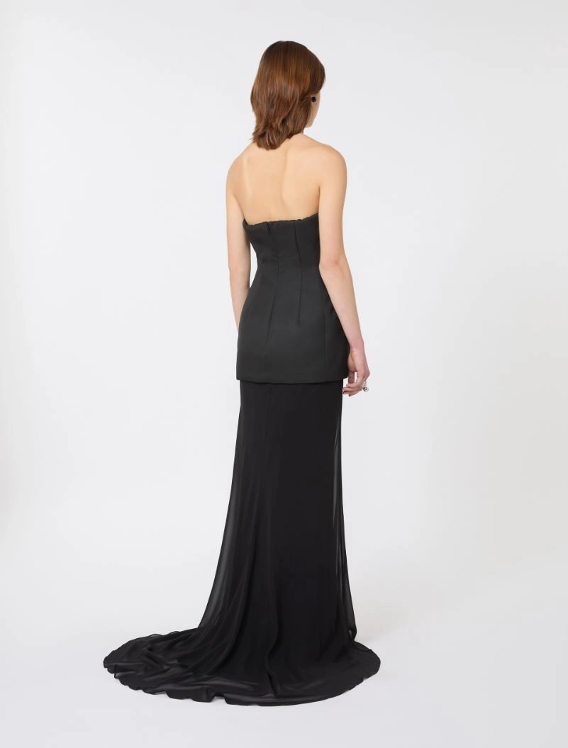 Bi-material dress - BLACK - Sportmax - 3
