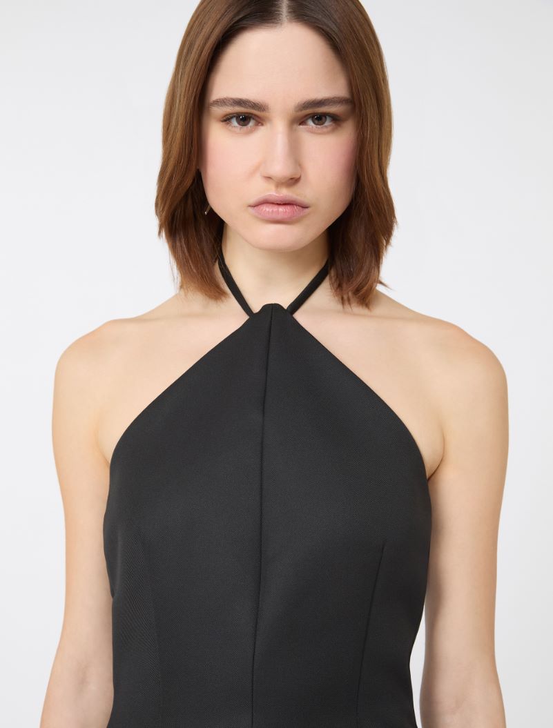 Bi-material dress - BLACK - Sportmax - 4