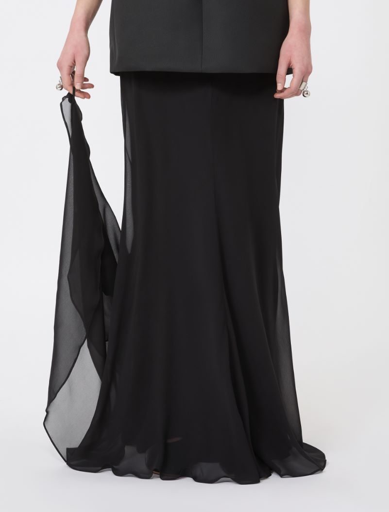 Bi-material dress - BLACK - Sportmax - 5