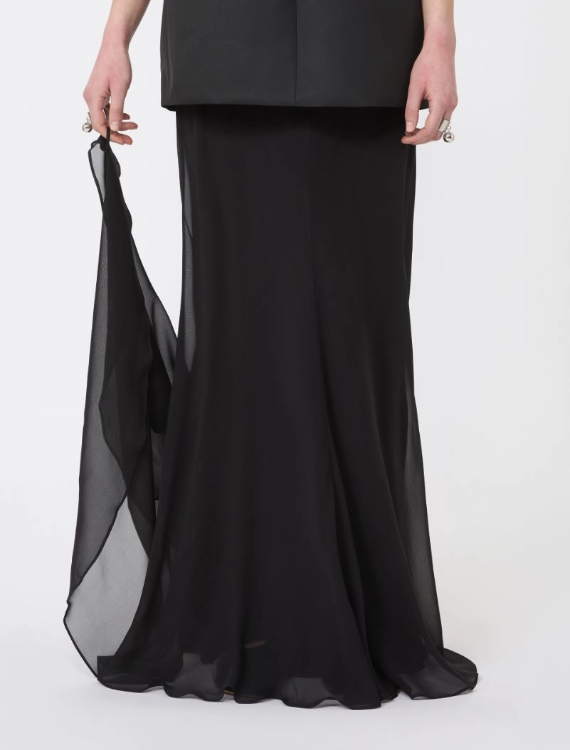 Bi-material dress - BLACK - Sportmax - 5