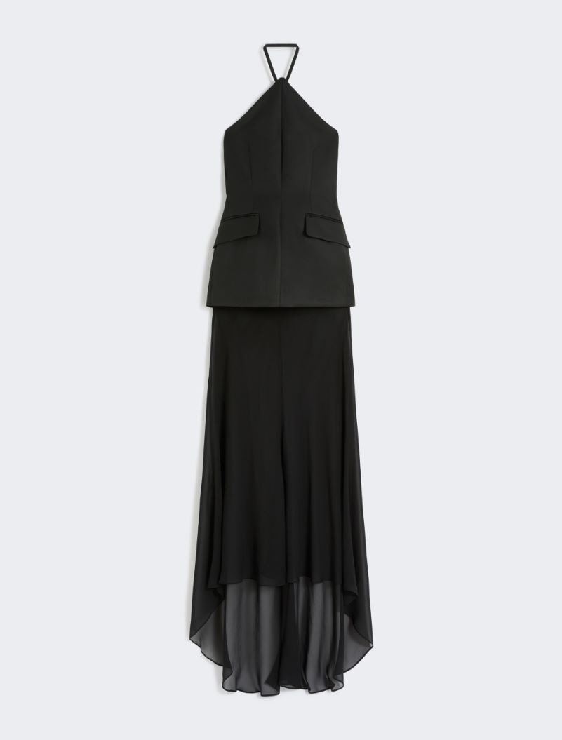Bi-material dress - BLACK - Sportmax - 7