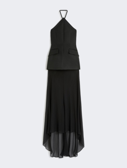 Bi-material dress - BLACK - Sportmax - 7