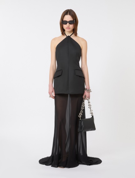 Bi-material dress - BLACK - Sportmax