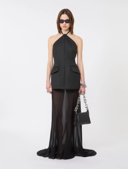 Abito con doppio materiale - NERO - Sportmax