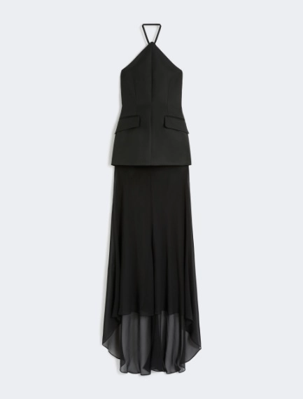 Abito con doppio materiale - NERO - Sportmax