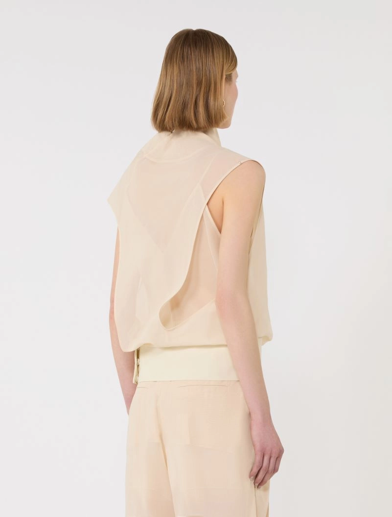 Chemisier deux pièces en voile de coton - ECRU - Sportmax - 3