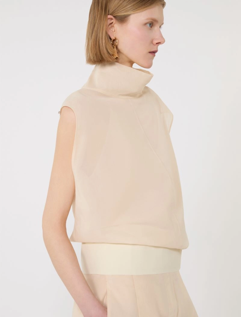 Chemisier deux pièces en voile de coton - ECRU - Sportmax - 5