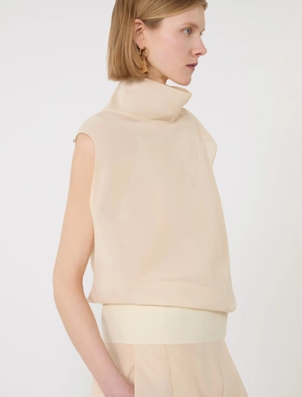 Cotton voile two-piece blouse - ECRU - Sportmax - 5