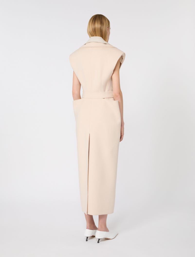 Sleeveless pure double wool coat - POWDER - Sportmax - 3