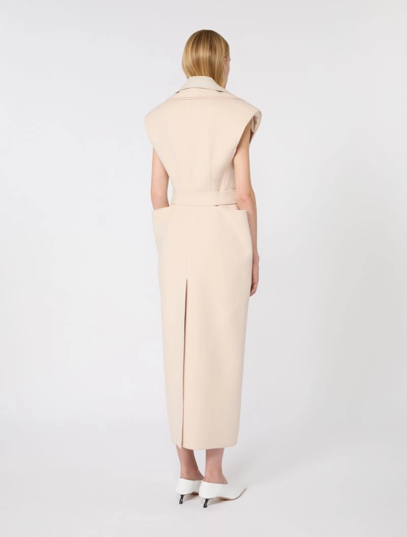 Sleeveless pure double wool coat - POWDER - Sportmax - 3