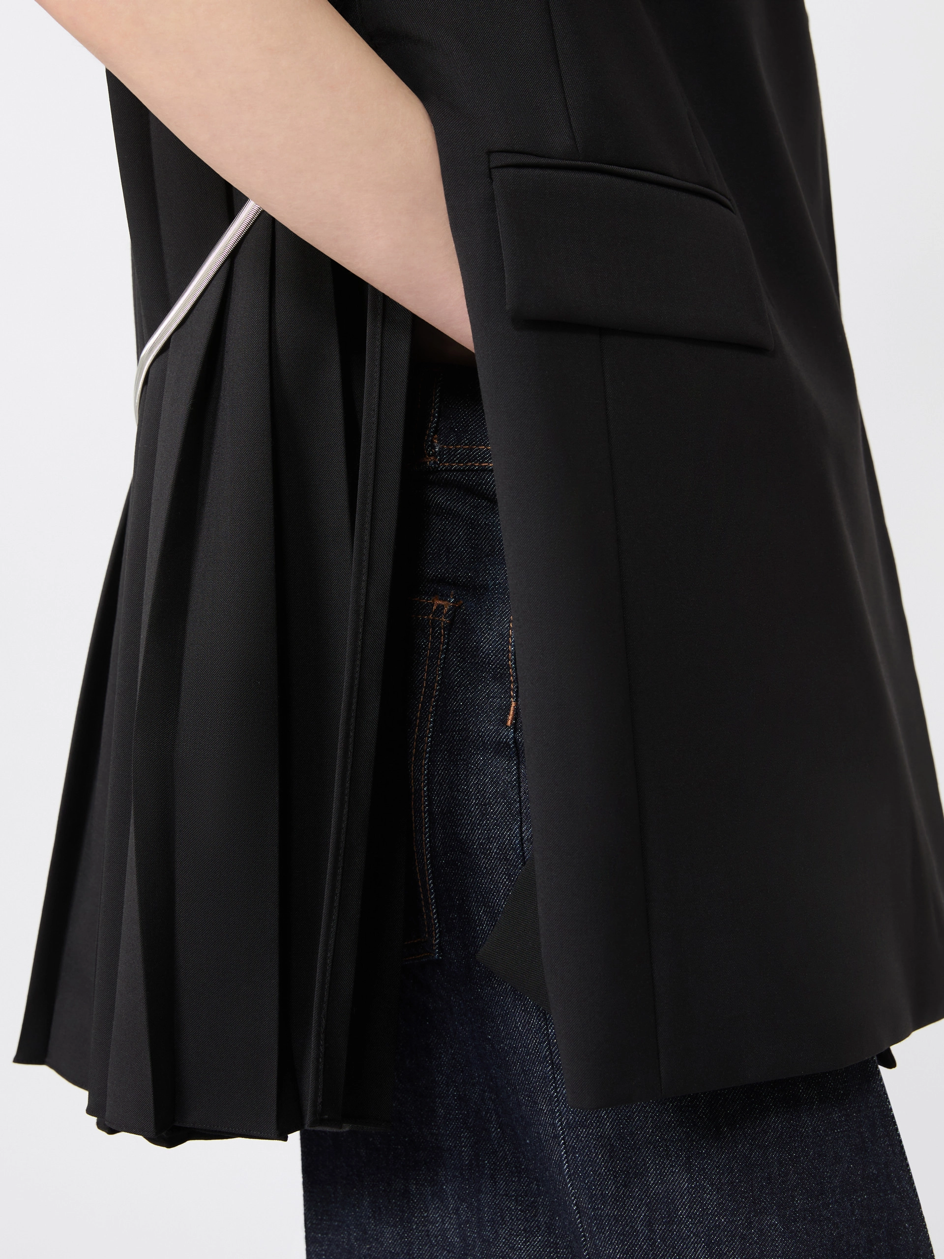 Sleeveless stretch wool blazer - BLACK - Sportmax - 5