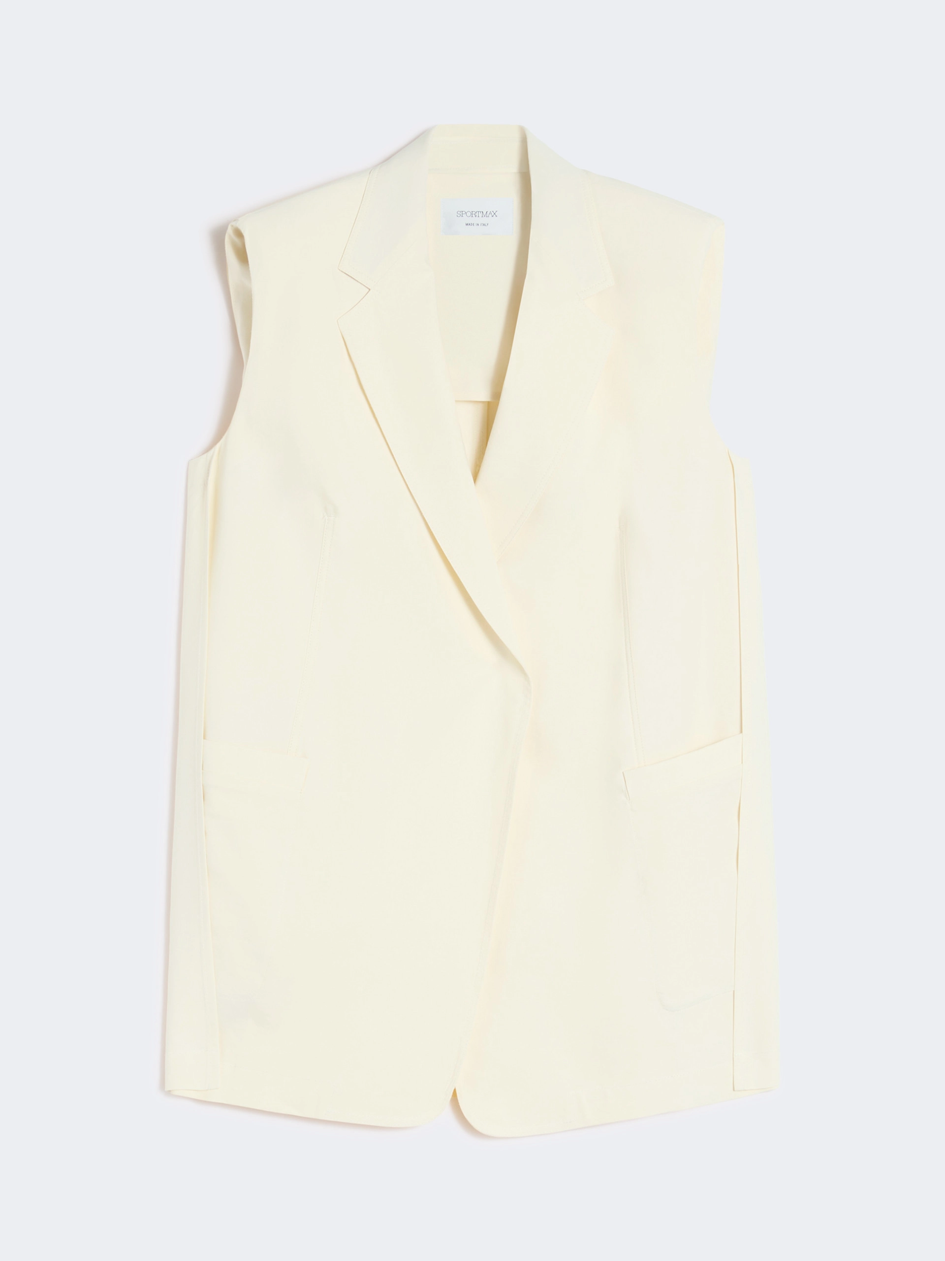 Oversized washed viscose gilet - IVORY - Sportmax - 6