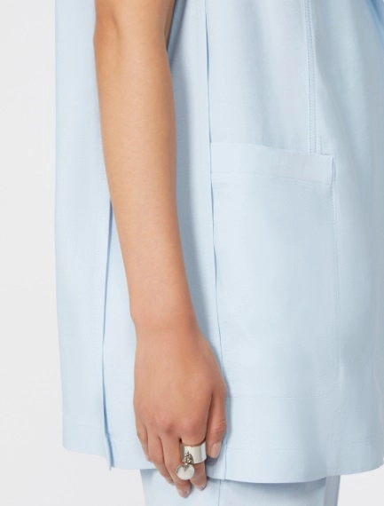 Oversize-Weste aus gewaschener Viskose - AZURBLAU - Sportmax - 6